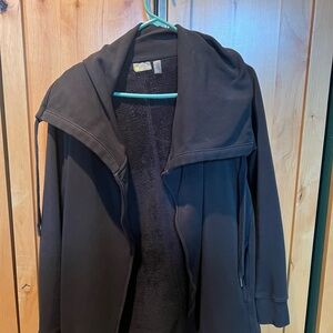 Zella size small drape Women's fleece lined Jacket